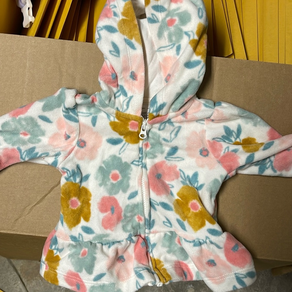 3 month peplum style hoodie. Carters
